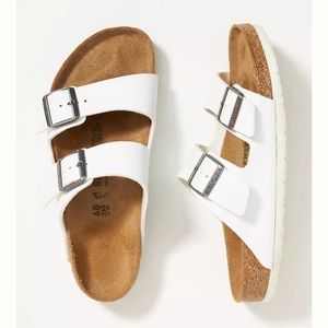🌸 Birkenstock | Arizona White Leather Sandals 41